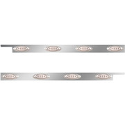 2. 5 Inch Stainless Steel Cab Panel With 4 P1 AmberClear LED Lights For Peterbilt 567 579 - Pair