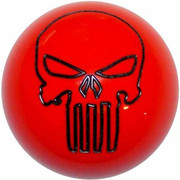 2.125 Inch Punisher Skull Dark Orange Brake Knob For Threaded Dash Air Brake Valve Replacement