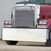 FREIGHTLINER FLT CABOVER YEAR 1990 18 IN STAINLESS STEEL MITERED END BLIND MOUNT BUMPER