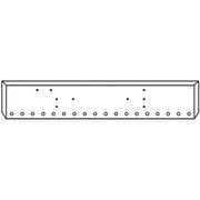 9300 YEAR 1992 22 IN CHROME BOXED END BUMPER W18 - .75 IN BULLSEYE LIGHT HOLES