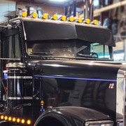 FREIGHTLINER CLASSIC XL 132 YEAR 2008 12X10 IN STAINLESS STEEL SLAMMED REVERSE BOWTIE VISOR Replacement