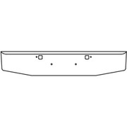 567 SFA YEAR 2021 CHROME STANDARD BOXED END BUMPER 20-18 WTOW HOLES
