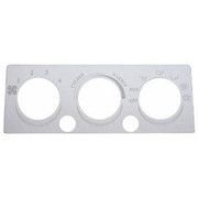 7400 YEAR 2016 STAINLESS STEEL AC HEATER CONTROL PANEL WITH 3 KNOB AND 2 BUTTON CUTOUTS