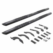 TACOMA YEAR 2007 BLACK ALUMINUM SIDE BAR AND BRACKETS COMPLETE KIT W5IN STEP PADS W4 DOORS AND CREW CAB