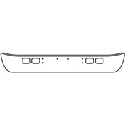 4700 YEAR 1994 BLACK POWDER COATED 10 IN BUMPER W4 MOUNT HOLE PATTERN