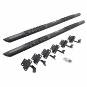 F-150 RAPTOR YEAR 2020 BLACK ALUMINUM SIDE BAR AND BRACKETS - COMPLETE KIT W5 IN. STEP PADS
