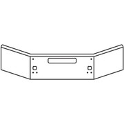 T800 CURVED GLASS YEAR 2013 20 IN CHROME BREAK BACK BUMPER WOPEN ENDS TOW CENTER VENT HOLES