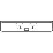 ALLANSON INTERNATIONAL 4300 YEAR 2018 18 IN CHROME TEXAS SQUARE ROLLED END BUMPER WTOW STEP HOLES Replacement