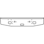 9670 CABOVER YEAR 1993 STANDARD TAPER BUMPER 16IN WMOUNT 2 SQUARE FOG LIGHT CENTER STEP AND TOWHITCH HOLE