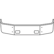 387 SBA YEAR 2005 CHROME 18 IN WRAP AROUND SBA BUMPER WMOUNTING AND TOWHITCH HOLES