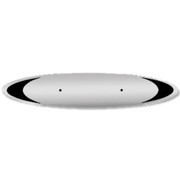 357 YEAR 2003 STAINLESS STEEL HOOD LOGO TRIM ELLIPSE STYLE WCUTOUT