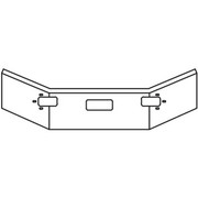 CL MODELS YEAR 1995 18 IN CHROME BREAK BACK BUMPER 7 GAUGE WCENTER TOW 2 HITCH HOLES