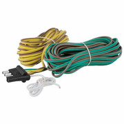 4-Way Flat Connector With 20 Ft. Color-Coded Wires For Rewiring Trailer Replacement