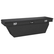 1500 YEAR MATTE BLACK DIAMOND PLATE ALUMINUM 69 INCH DEEP ANGLED CROSSOVER TOOL BOX