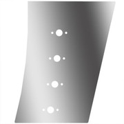 389 131 BBC YEAR 2014 STAINLESS STEEL WIDE NARROW COWL PANELS W 8 P3 LIGHT HOLES