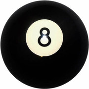 2.25 Inch Solid Black Billiard 8 Ball Brake Knob For Threaded Dash Air Brake Valve Replacement