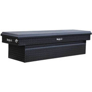 2500 YEAR 2023 15 CUBIC FEET TEXTURED MATTE BLACK DIAMOND PLATE ALUMINUM CROSSOVER TOOL BOX