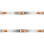 9200I YEAR 1999 3 INCH STAINLESS STEEL CAB PANEL W 3 P1 AMBER LED LIGHTS HEATER PLUG