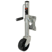 Bolt On Marine Trailer Jack W 6 Inch Wheel Side-Wind Handle - 1000 Lbs 10 Inch Travel Replacement