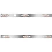 9400 I YEAR 2008 STAINLESS STEEL CAB PANELS W AMBER LEDS DRIVER SIDE HEATER PLUG HOLE PAIR
