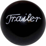 2.125 Inch Solid Black Engraved Trailer Brake Knob For Threaded Dash Air Brake Valve Replacement