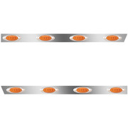 388 YEAR 2014 3 INCH STAINLESS STEEL DAY CAB PANELS W 8 P1 AMBER AMBER LEDS