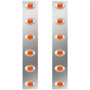 9900I 120 BBC YEAR 2003 STAINLESS STEEL REAR AIR CLEANER PANELS W 12 P3 RED RED LEDS