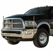 304 Stainless Steel Bumper Guides W Amber LED Lights Offset Bend Style For Dodge Ram 2500 3500