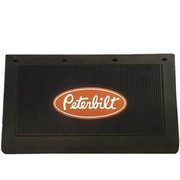 24 X 14 Inch Black Rubber Peterbilt Logo Mud Flap