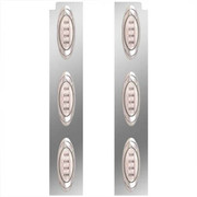 389 GLIDER YEAR 2021 21.5IN TALL REAR AIR CLEANER LIGHT PANELS W/ 6 P1 RED LED CLEAR LENS LIGHTS