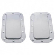 KENWORTH W900B YEAR 2003 STAINLESS STEEL VENT DOOR COVER AND DIMPLED TRIM SET
