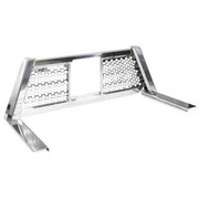 FORD F 350 SUPER DUTY YEAR 2001 SIZE 4 SMOOTH AL. CAB RACK W/ OPEN WAVE TANK BRITE UPRIGHTS HONEYCOMB MESH SIDES