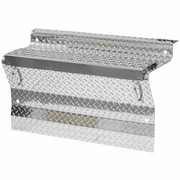 W900B AEROCAB YEAR 2000 34IN ALUMINUM BATTERY BOX COVER W/ UPPER STEP AND KEY LOCK