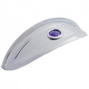 7500 YEAR 2008 7IN STAINLESS STEEL HEADLIGHT VISOR W/ BLUE GLASS DOT