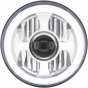 PETERBILT 359 W CUSTOM HEADLIGHTS YEAR 1986 7IN ROUND LED PROJECTION HEADLIGHT W DUAL FUNCTION HALO RING