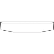 PAYSTAR YEAR 2005 16IN BLANK CHROME STANDARD ROLLED END BUMPER 7 GAUGE W/ 4IN TAPER AND WOUT MOUNT PLATES