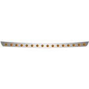 INTERNATIONAL 4300 YEAR 2006 STAINLESS STEEL BUMPER LIGHT BAR W/ 16 2IN AMBER LED AMBER LENS LIGHTS Replacement
