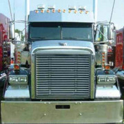 FREIGHTLINER FLD120 SBA YEAR 2002 16IN STAINLESS STEEL DROP VISOR W/ 10 2IN AMBER LEDS MID ROOF Replacement