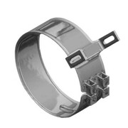 KENWORTH W900B AEROCAB YEAR 2002 7IN PLATED STAINLESS STEEL WIDE EXHAUST CLAMP