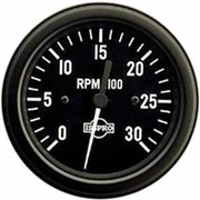 AEROMAX YEAR 1992 3.375IN ELECTRIC TACHOMETER 0-3000 RPM W BLACK BEZEL