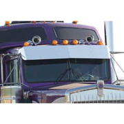 KENWORTH T800 YEAR 1993 FITS ABOVE MODELS W FLAT WINDSHIELDS ONLY 15IN STAINLESS STEEL DROP VISOR Replacement