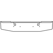 W900B AEROCAB YEAR 1996 20IN CHROME STANDARD ROLLED END BUMPER 10 GAUGE W/ TOW HOLES