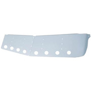 T800 CURVED GLASS YEAR 2005 13.5IN STAINLESS STEEL CURVED DROP VISOR W/ EIGHT 2IN LIGHT CUTOUTS