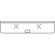 INTERNATIONAL 9900I YEAR 2011 7 GAUGE 18IN CHROME TEXAS SQUARE ROLLED END BUMPER W/ TOW AND STEP HOLES Replacement