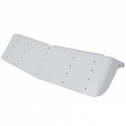 KENWORTH T800 CURVED GLASS YEAR 2002 STAINLESS STEEL 16IN GANGSTER STYLE DROP VISOR W/ CURVED WINDSHIELD