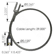 INTERNATIONAL 8300 YEAR 1989 29IN HOOD CABLE Replacement