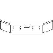 12 Inch Chrome Break Back Style Bumper Step Mounting Holes and Holes For Mack GU713 Granite CTP713