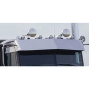 14 Inch Stainless Steel Drop Visor For Peterbilt Flat Top W Door-Mounted Mirrors Replacement
