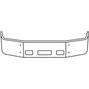 387 SBA YEAR 2009 20IN CHROME WRAP AROUND BUMPER 10 GAUGE W/ TOW VENT HOLES