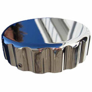 KENWORTH T600 YEAR 1991 BILLET ALUMINUM FUEL CAP COVER WITH RIBS PAIR